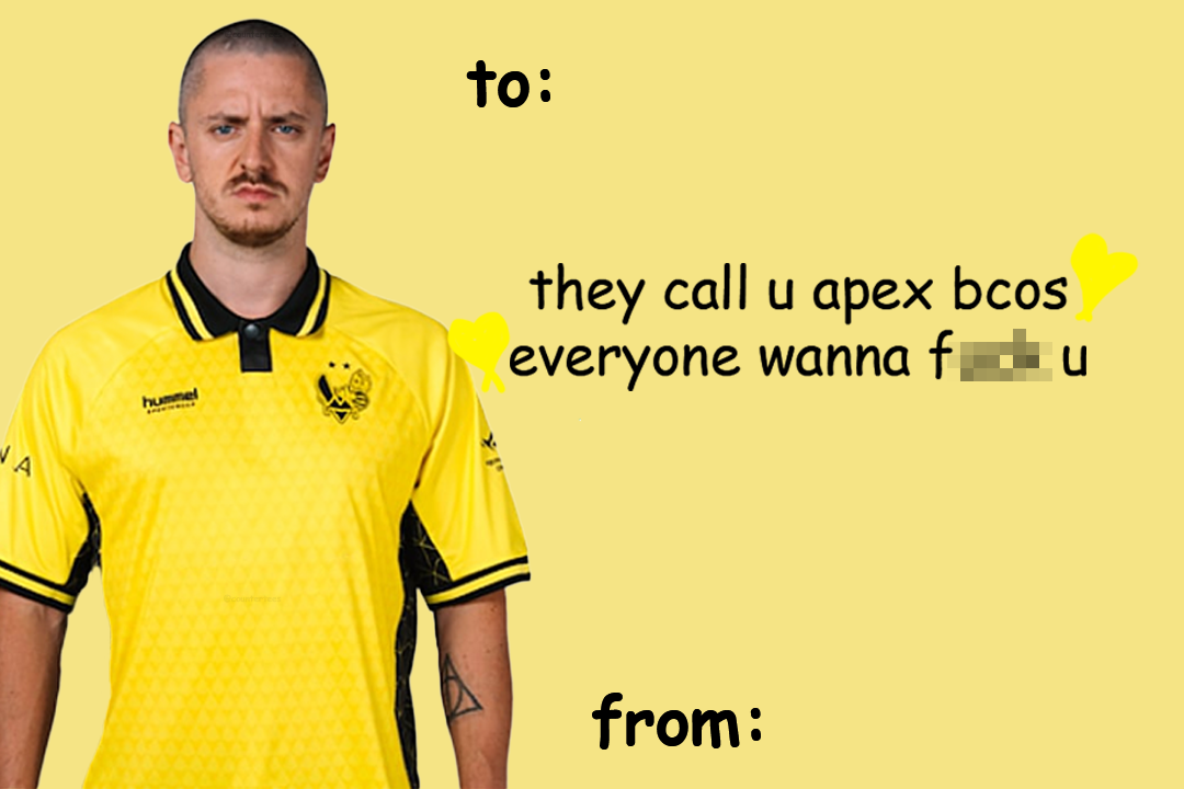f*** apEX valentines card