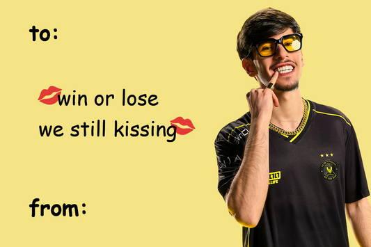 flameZ kissing valentines card